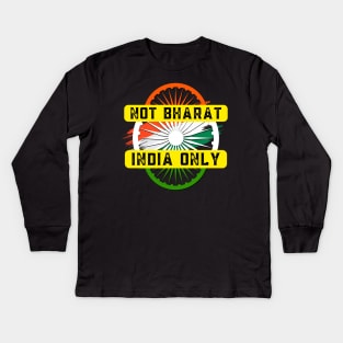 Not Bharat India Only - Akhand All Together Kids Long Sleeve T-Shirt